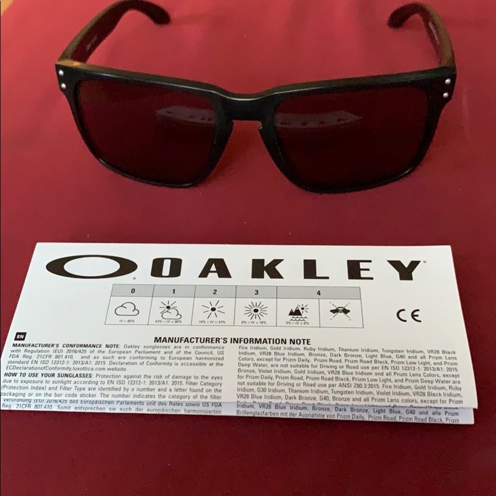 Oakley Holbrook XL. Black matte with grey lens.